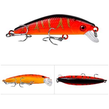 Imagem de ZZTWER 1 isca de pesca Minnow 70 mm 8 g isca dura de plástico wobbler artificial isca de pesca de robalo carpa