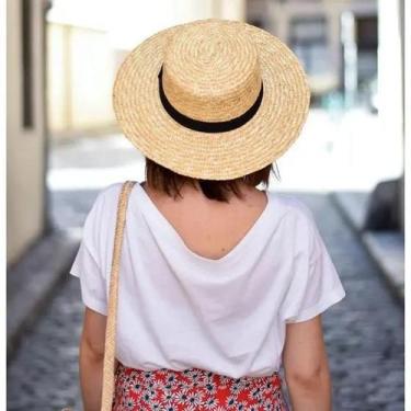 Imagem de Chapéu Feminino Paris Palha Luxo Aba Media Moda - SHOP ALTERNATIVO