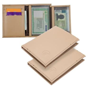 Imagem de Kit 2 Carteira Slim Masculina Tecido Sintetico Porta Cartao - TEX WEB 