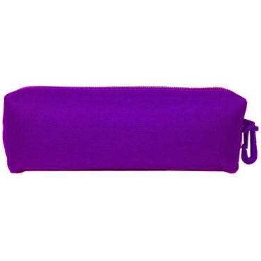 Imagem de Estojo escolar simples liso Daterra, Roxo