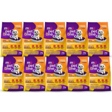 Imagem de Kit 10 Areia Biodegradável Gatos Bio Gold Grossa MyPetOne 20kg