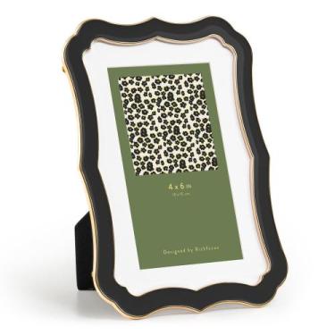 Imagem de Porta-retratos RICHFOCUS 4x6 esmaltado com vidro temperado HD preto