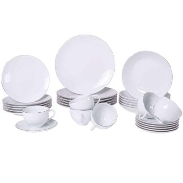 Imagem de Aparelho de Jantar 30 Peças Tramontina Atena Porcelana 6 Pessoas Mesa Posta