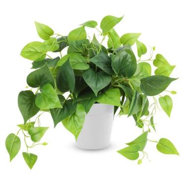 Imagem de Planta artificial CEWOR Pothos Scindapsus Aureus 20cm com vaso
