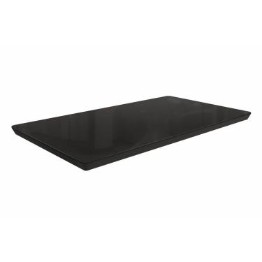 Imagem de Tampo Mesa Sala de Jantar Vidro Madeirado c/ Vidro TA66 Retangular 160x90cm Preto/Preto - Kappesberg