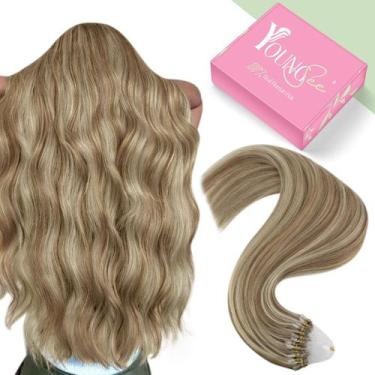 Imagem de Extensões de cabelo YoungSee Blonde Micro Beads 50g 40cm