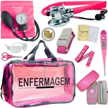 Imagem de Kit Enfermagem Top Cores Premium Completo Estagio - Love Saude, ROSA T