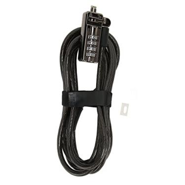 Imagem de HEEPDD Trava de cabo de laptop, trava de cabo de metal antifurto, sem chave, cofre de alta resistência, proteção de senha de 4 dígitos para laptops duráveis (preto)