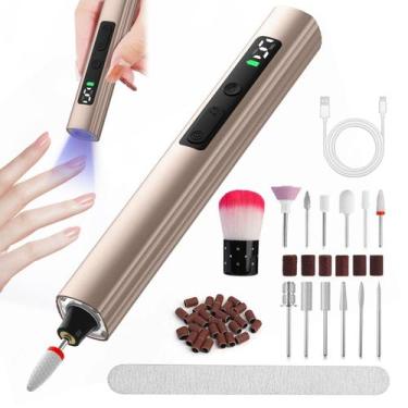 Imagem de Furadeira de unhas elétrica sem fio SUPERNIGHT 14 em 1 com lâmpada UV