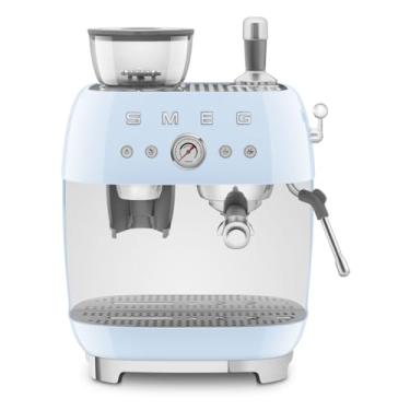 Imagem de Smeg Máquina de café expresso semiautomática retrô, EGF03PBUS, azul pastel