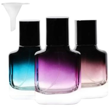 Imagem de Beomeen Frascos de perfume pulverizador atomizador de vidro vazio, frasco de spray de viagem recarregável para fragrância ou óleo essencial, atomizadores de colônia portáteis com kit de distribuição