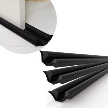 Imagem de KIT 3 VEDA PORTA PRETO 90CM REDUZ ENTRADA DE AR POEIRA E INSETOS