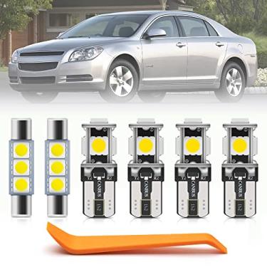 Imagem de Kit de lâmpadas interiores de LED Malibu 13 peças para Chevy Malibu 2008 2009 2010 2011 2012 Mapa Dome porta-luvas porta-malas luzes de placa de licença super brilhantes 6000K branco interior lâmpadas