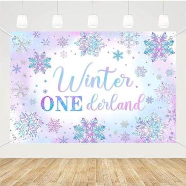 Imagem de Banner de Fundo MEHOFOND Winter Onederland 240x180cm para Crianças