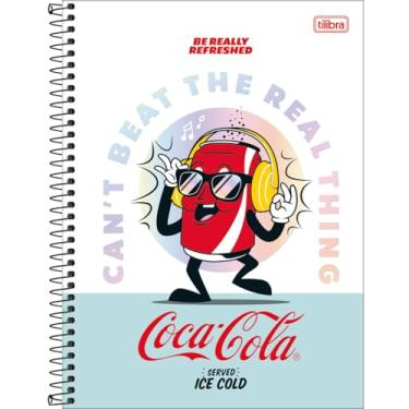 Imagem de Tilibra - Caderno Connect Espiral Capa Dura Universitário 10 Matérias Coca-Cola 160 Folhas - Lata fundo duas cores