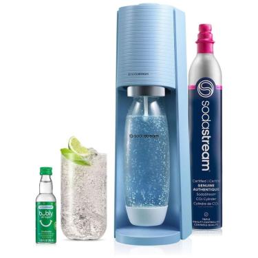 Imagem de SodaStream Terra Sparkling Water Maker Misty Blue com CO2, Garrafa DWS e Bubly Drop