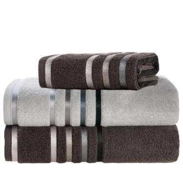 Imagem de Jogo de Toalhas Karsten Banhão Gigante Fio Penteado 3 peças, Sortida 6