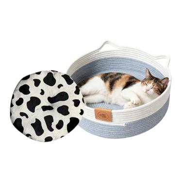 Imagem de Cama para Gato - Acessórios Para Pets Tecidos Com Esteira,Cama de Dormir para Animais e Cesta - Para Gatinho Cachorrinho Coelho Todas As Estações Quarto Sala Brinquedo Armazenamento De