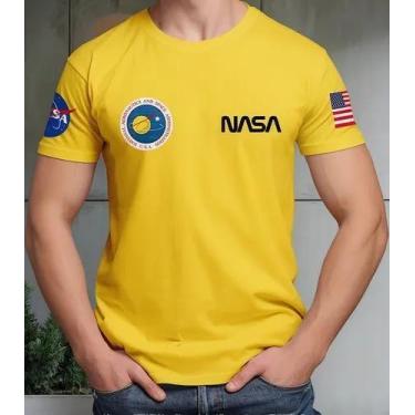 Imagem de Camiseta Camisa Adulto Feminina Masculina Algodão Astronauta NASAA Ast