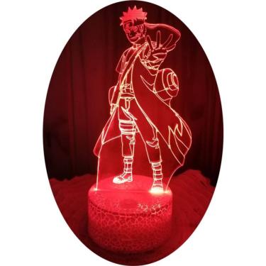 Imagem de Lâmpada 3D Illusion Usumaki de 7 cores LED com sensor de toque