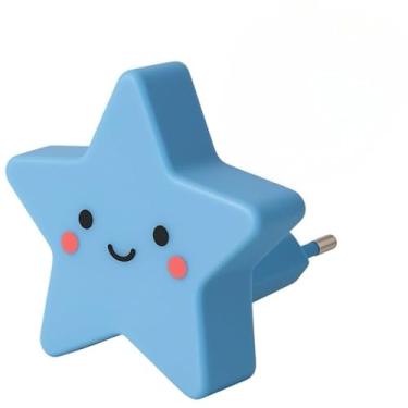Imagem de Luz Noturna e Luminaria de Tomada Estrela - Kit 2 Peças LED para Quarto e Decoração (APENAS 1 AZUL)