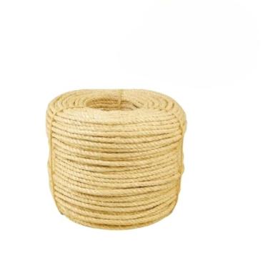 Imagem de Corda de Sisal, 50 Metros Corda Fio Sisal Artesanato 4mm para Arranhador de Gato
