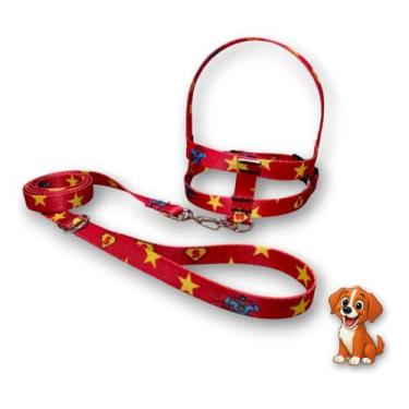 Imagem de Peitoral Coleira Com Guia Passeio Pet Para Cães Cachorro N0 - Lari Pet