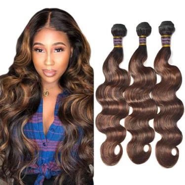 Imagem de Extensões de cabelo Gzorouzr P4/30 Body Wave Brazilian Remy