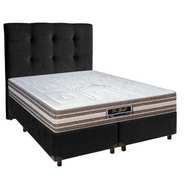 Imagem de Kit Cama Box + Cabeceira + Colchão Casal Molas Ensacadas - Legriff - Sankonfort