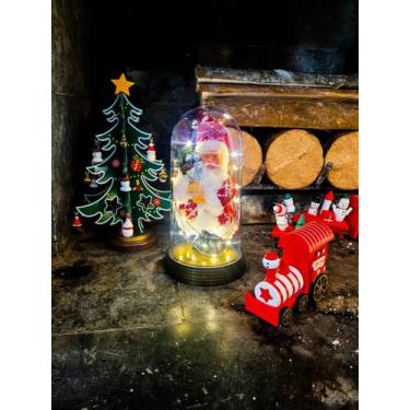 Imagem de Luminária Papai Noel Encantado com Redoma e Luzes de LED - Amor Lindo,
