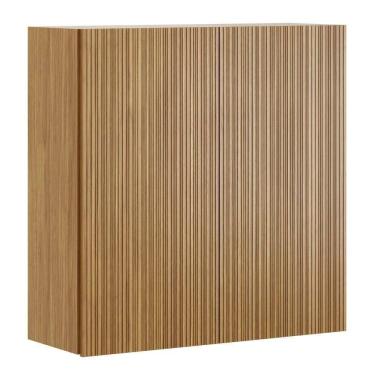 Imagem de Armário Aéreo De Cozinha Art 2 Portas 80 Cm Kit`s Paraná Cor:freijó Riscatto