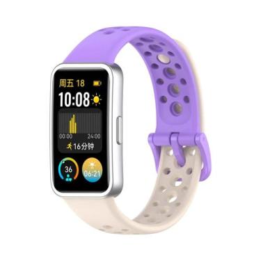 Imagem de Pulseira De Silicone Respirável Para Huawei Band 10 9 8 Acessórios De 