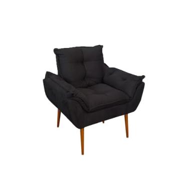 Imagem de Kit 2 Poltronas Opala - Escritório - Recepção - Preto Cor:preto