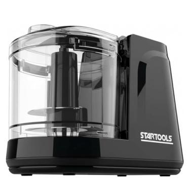 Imagem de Mini Processador Triturador Elétrico 100W 220V 350ml – Compacto e Potente com 2 Lâminas Inox, Copo Transparente e Design Moderno – Preto