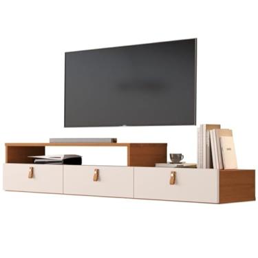 Imagem de Rack Suspenso Lion 1.2M Home Decorativo Estante TV Pequeno 27 * 27 * 116cm(Freijo/Off White)