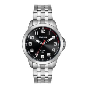 Imagem de Relógio Seculus Masculino Ref: 44293g0svna1 Casual Prateado
