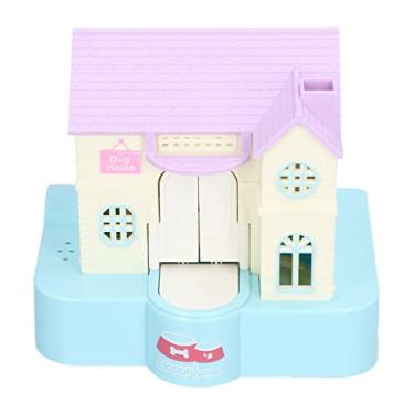 Imagem de Cryfokt Brinquedo de Canil Infantil, Cofrinho Elétrico para Engolir Moedas Com Efeitos Musicais Leves, Banco de Moedas de Plástico para Boa Gestão Financeira (Cachorro Azul da Sorte)