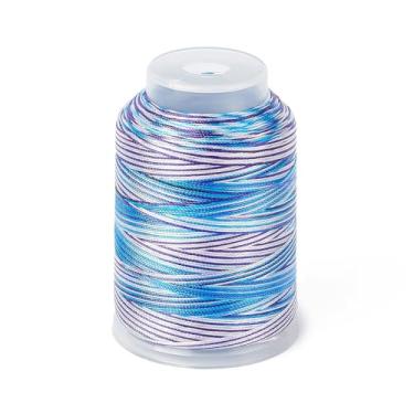 Imagem de 1 rolo de fio de nylon de 0,3 mm, fio de nylon tingido com segmento de 3 camadas, cordão de cetim para amarrar macramê azul para fabricação de joias de macramê kumihimo kumihimo (546,81 metros/rolo)