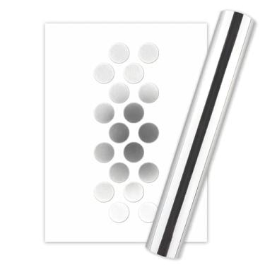 Imagem de Folha ativada por calor, rolo de folha quente ativado por calor, folhas de transferência de folha para uso em scrapbooking com canetas e adesivos/cola 16,4 pés x 15 cm (prata)