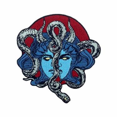 Imagem de Máscara misteriosa e aplique de cobra bordado com aplique de ferro no emblema costurado