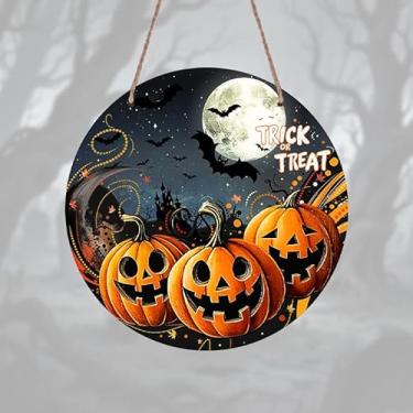 Imagem de 1 peça de decoração de parede de alumínio de Halloween, 20 x 20 cm, adequado para cozinha, banheiro, jardim, decoração de casa de fazenda, presente ideal para aniversário, Natal, Halloween e ano novo
