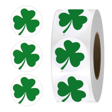 Imagem de Adesivos de Dia de São Patrício com etiqueta de trevo para o dia de São Patrício para decorações de feriados, selos de envelopes, cartões de embalagem de presente de festa