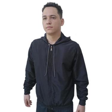 Imagem de Jaqueta Corta Vento Liso C/ Capuz Masculina Blusa Agasalho - River, Pr