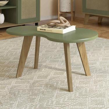 Imagem de Mesa De Centro 91cm Com Pés Retrô Multimóveis Cr45312 Menta