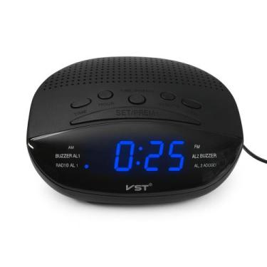 Imagem de Rádio relógio digital de LED AM/FM alarme VST908 TG, Vermelho