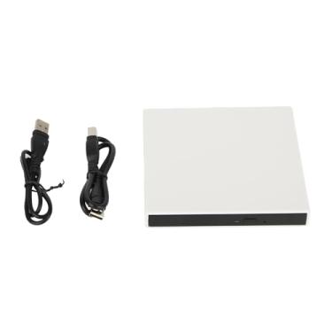 Imagem de Acouto Driver de Disco óptico de DVD Externo Ultrafino - CD/DVD Portátil USB 2.0 para Compatibilidade Com Laptop e Desktop (Branco)