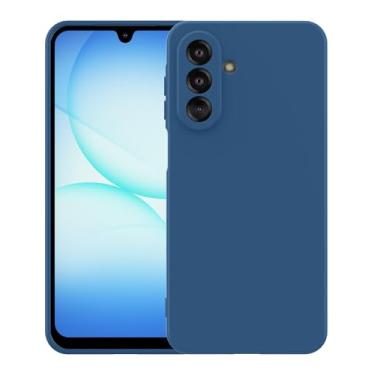 Imagem de Foluu Capa de silicone para Samsung Galaxy A17 4G/5G, capa amortecedora de borracha de gel líquido com forro de microfibra macia, capa protetora fina e rígida à prova de choque para Galaxy A17 4G/5G