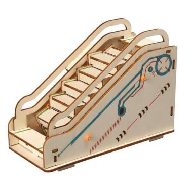 Imagem de Science Kit de escada rolante elétrica DIY Wooden Automat para criança