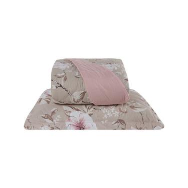 Imagem de Cobre Leito 2 Peças Solteiro Percal 200 Fios Colori 100% Poliéster - Jardim Bege