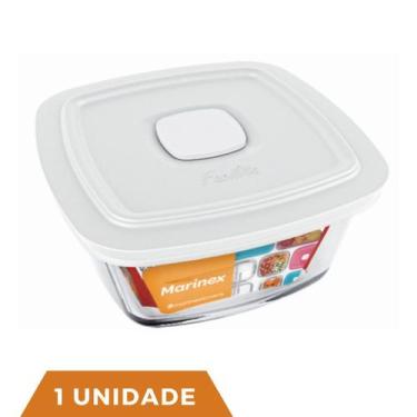 Imagem de 1 Pote De Vidro Facilita Vap Quadrado Com Tampa 2L Marinex - NADIR FIG